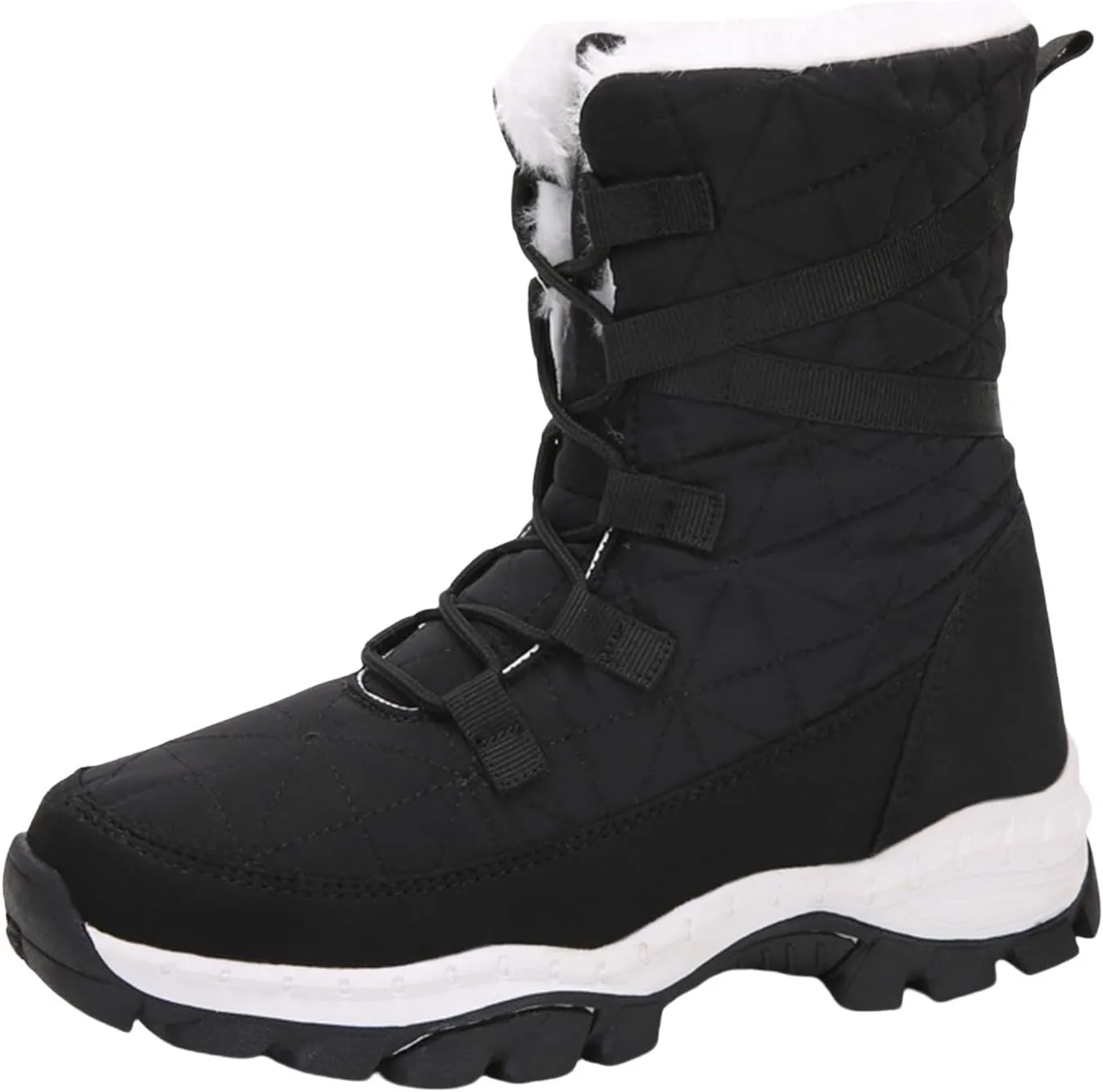 Womens Boots 2024 Winter Warm Snow Boots Ladies Casual Fashion Booties Ankle Boots Womens Mid Calf Boots