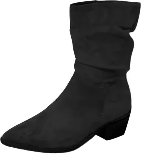 Womens Boots Mid Calf Pointed Toe Square Heel Boots for Women Knee High Wide Calf Knee High Boots for Women