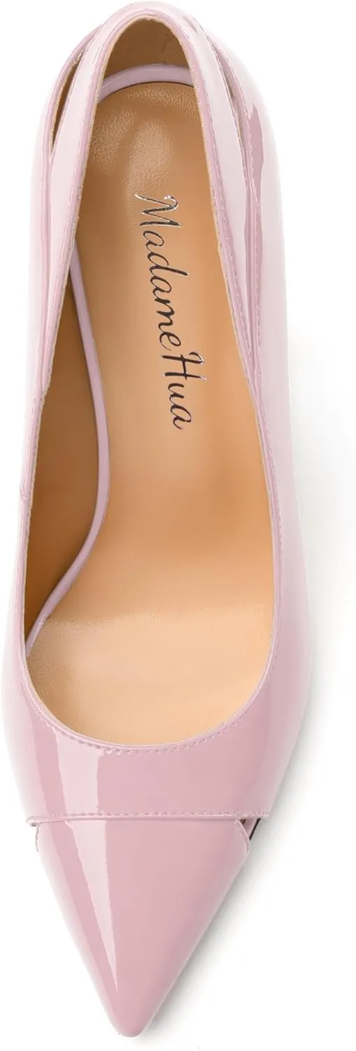 Women's Pumps, Pointed Toe High Heels Shoes for Women, Fashion Classic Pointed Toe High Chunky Heel Dress Pump Shoes
