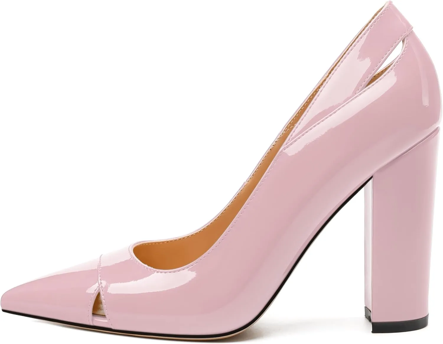 Women's Pumps, Pointed Toe High Heels Shoes for Women, Fashion Classic Pointed Toe High Chunky Heel Dress Pump Shoes