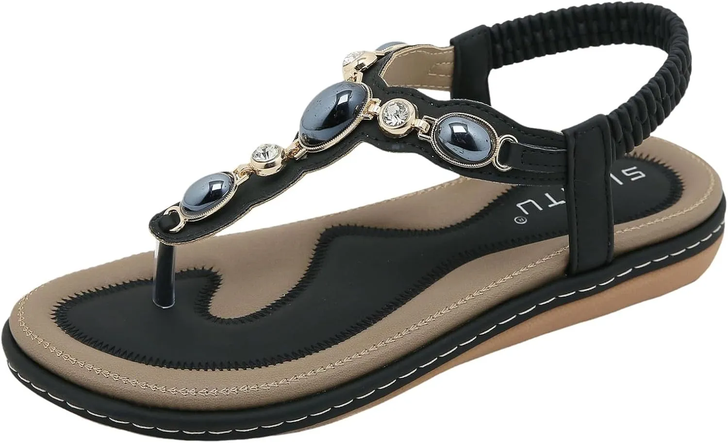 Women's Summer Fashion Flat Sandals Comfortable Ankle Strap Outdoor Walking Shoes Fashion Bow Flats for Women